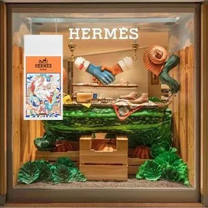 Digital signage on the window of a shopping mall to promote in-store products Digital signage on the window of a shopping mall to promote in-store products