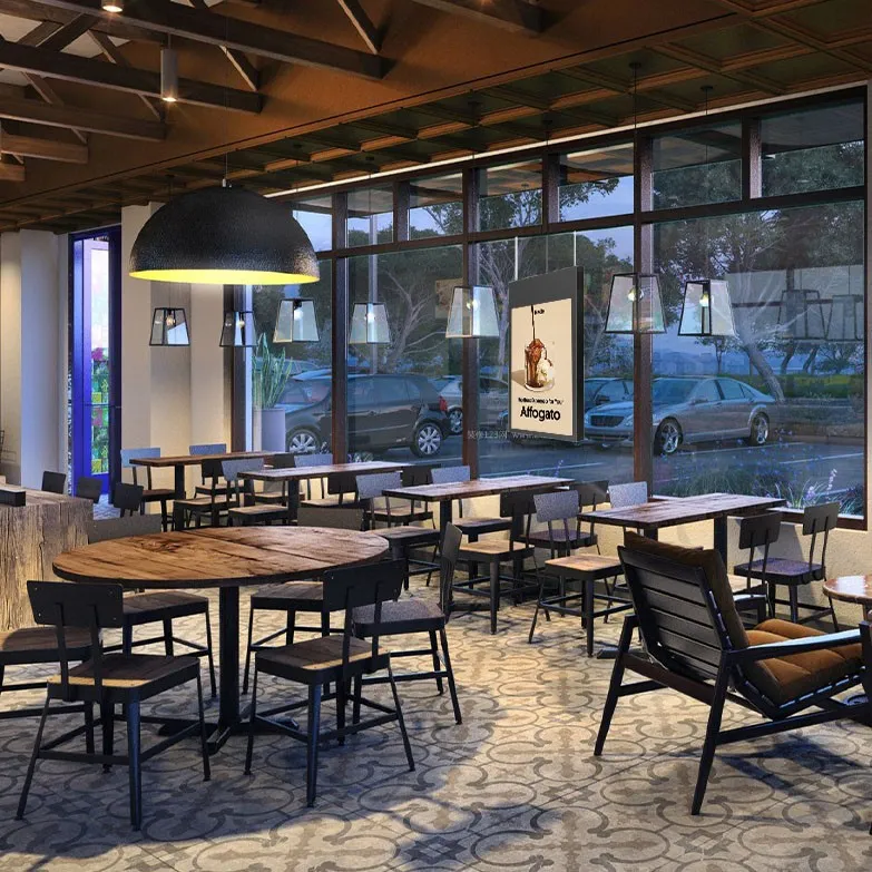 LCD window display application in restaurants LCD window display application in restaurants